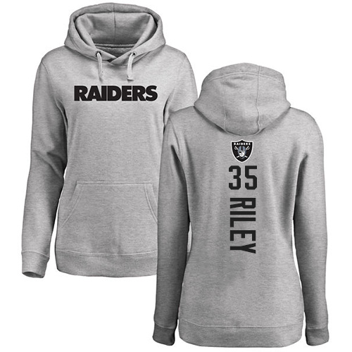 Men Oakland Raiders Ash Curtis Riley Backer NFL Football #35 Pullover Hoodie Sweatshirts